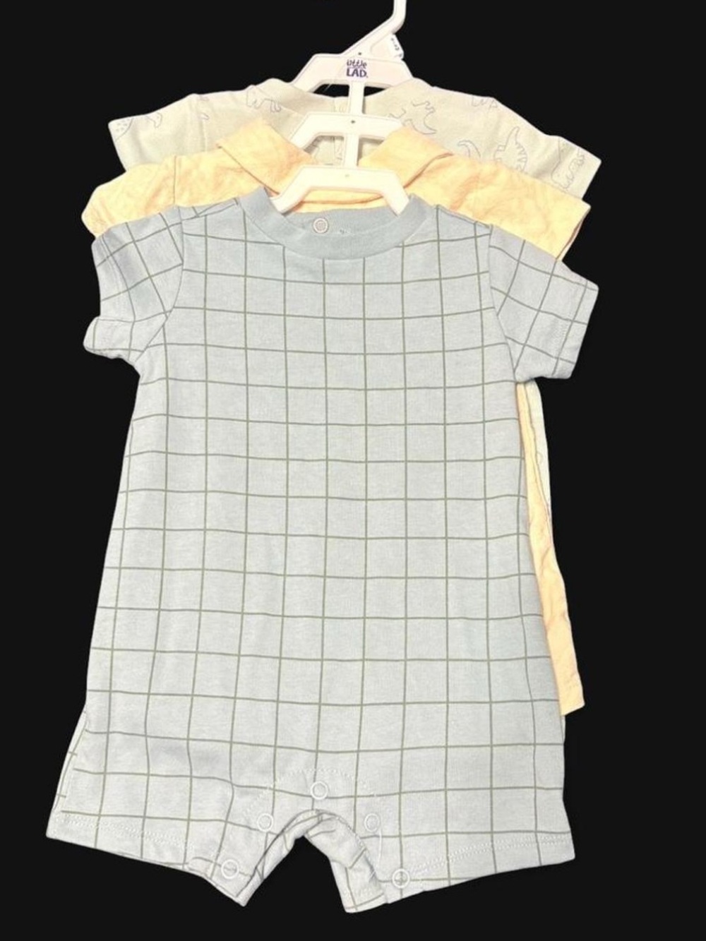 Little Lad baby boy 3 piece romper set Size: 6-9 months